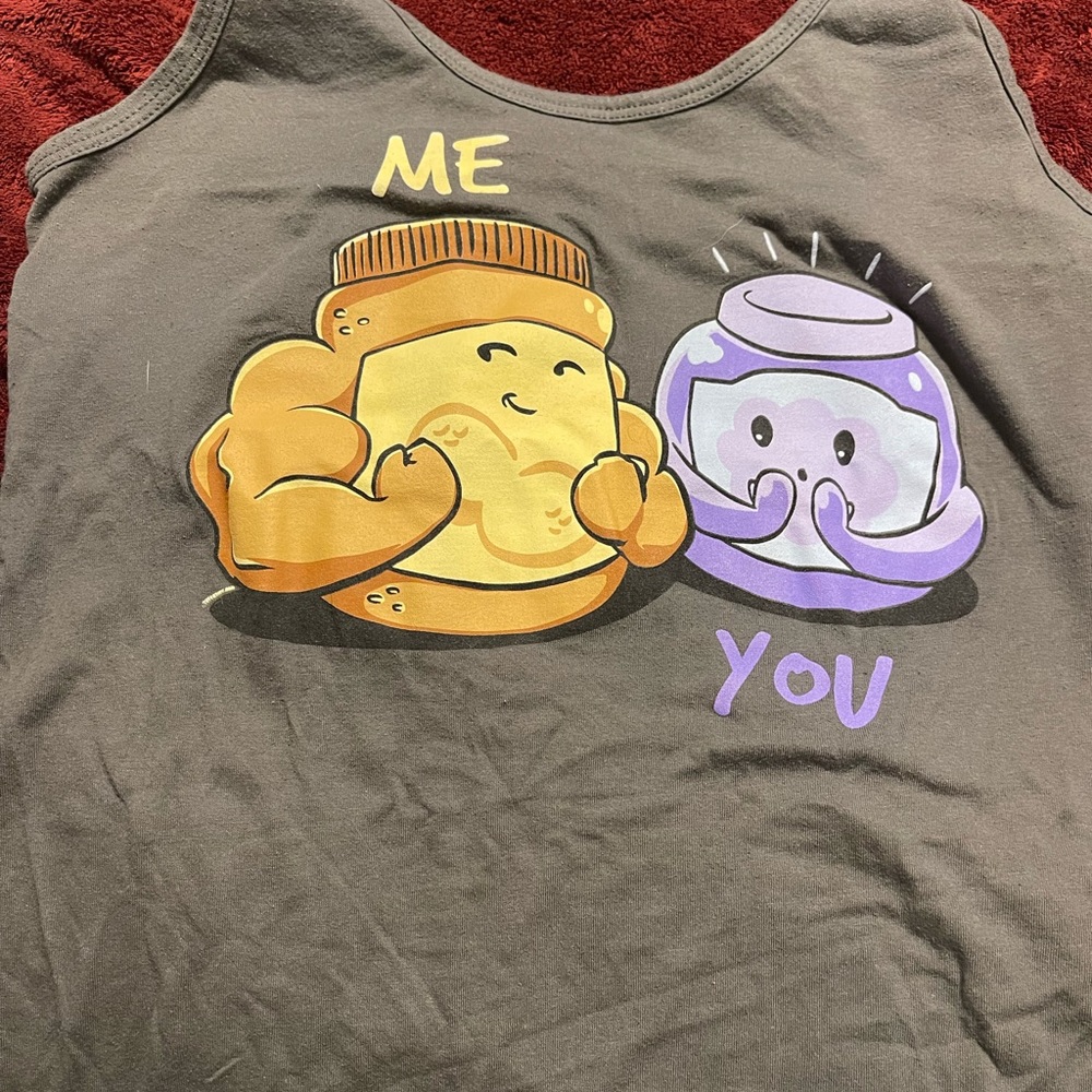 Womens Running Back Work Out Tank peanut butter and jelly